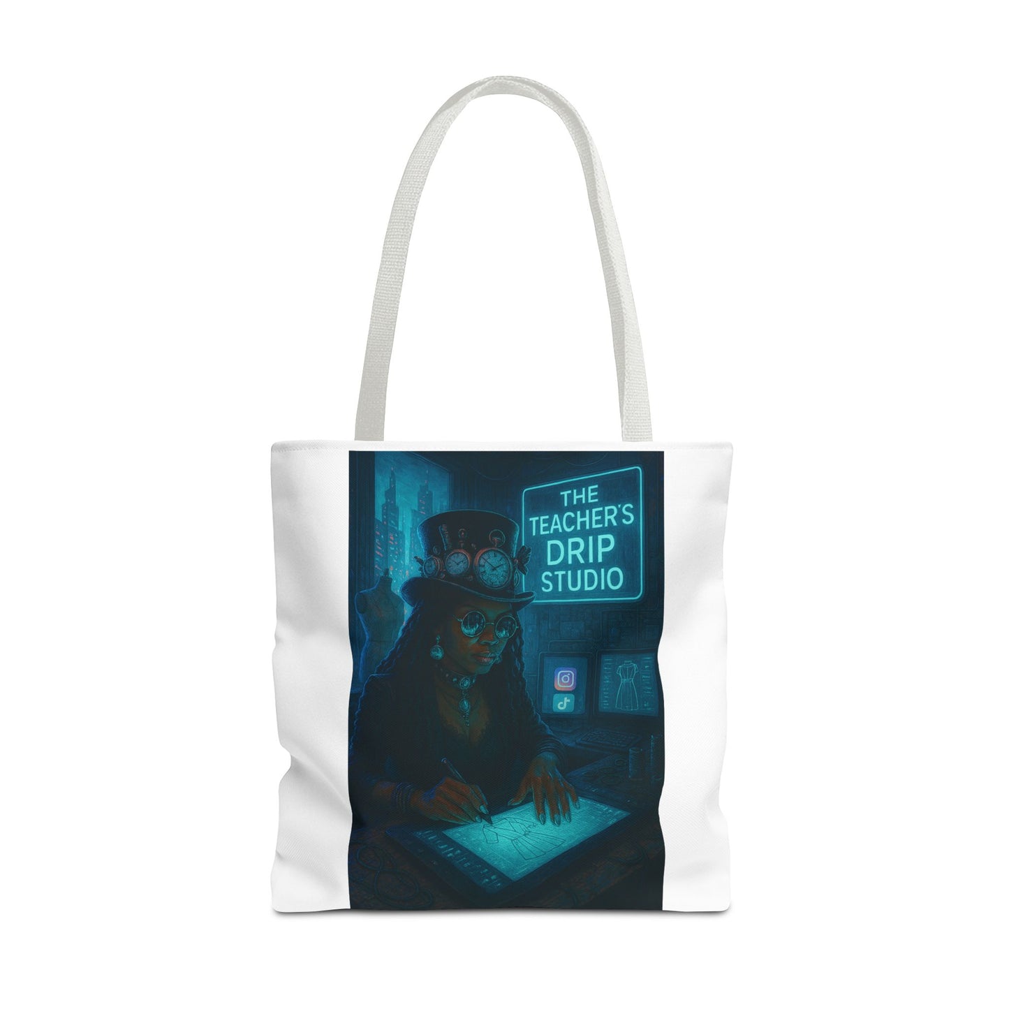 Teacher's Drip Studio Tote Bag — Cool Gothic Art AOP Tote