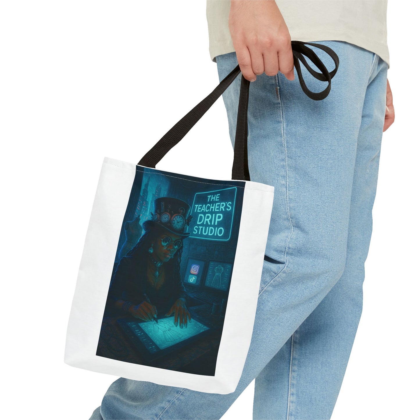 Teacher's Drip Studio Tote Bag — Cool Gothic Art AOP Tote