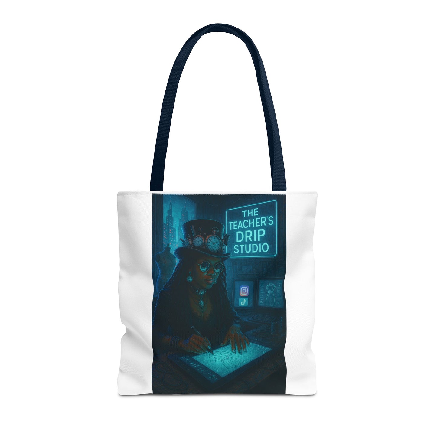 Teacher's Drip Studio Tote Bag — Cool Gothic Art AOP Tote