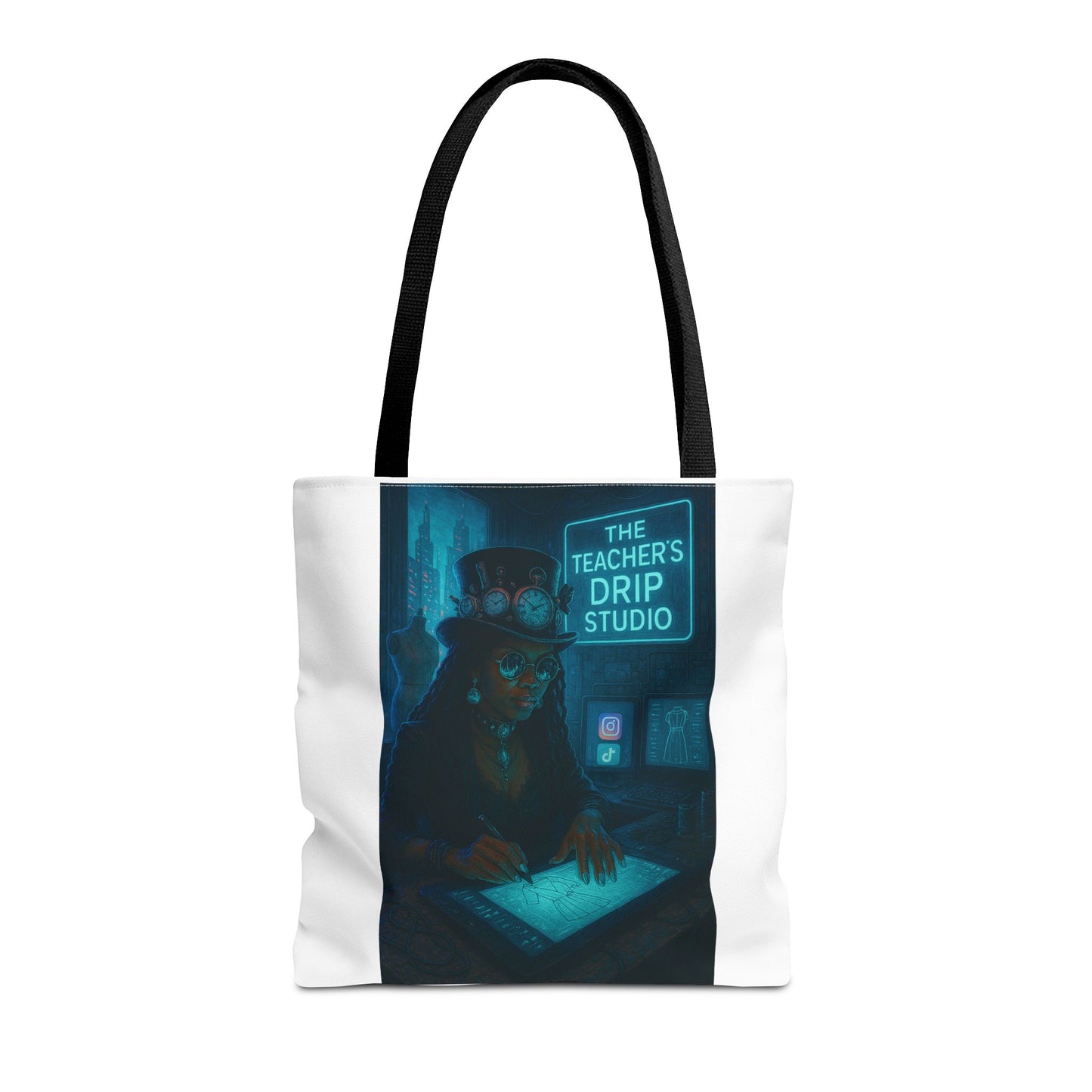 Teacher's Drip Studio Tote Bag — Cool Gothic Art AOP Tote