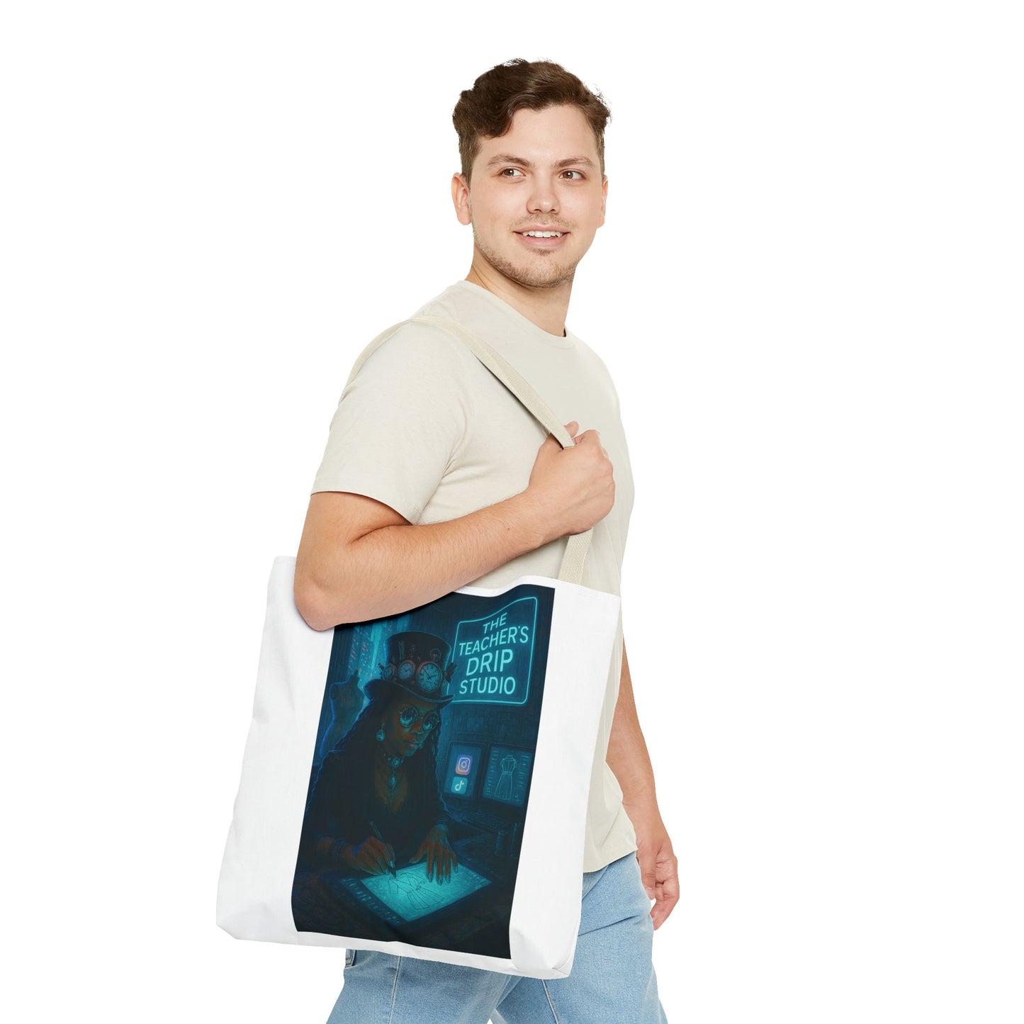 Teacher's Drip Studio Tote Bag — Cool Gothic Art AOP Tote