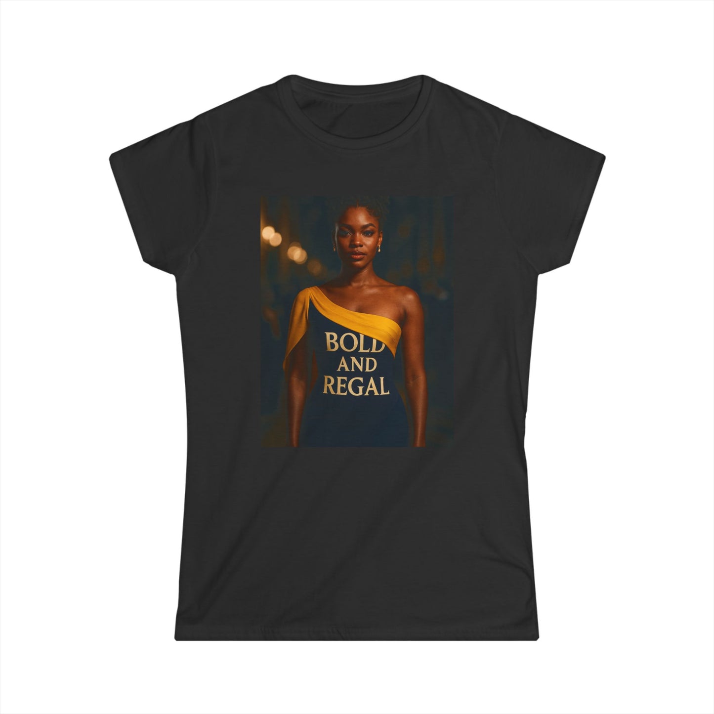 Bold and Regal portrait tee | Progress Over Perfection back print T-Shirt