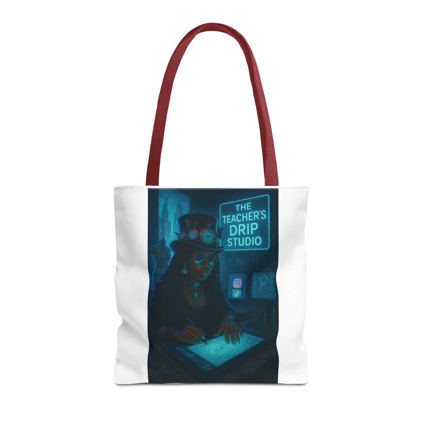 Teacher's Drip Studio Tote Bag — Cool Gothic Art AOP Tote