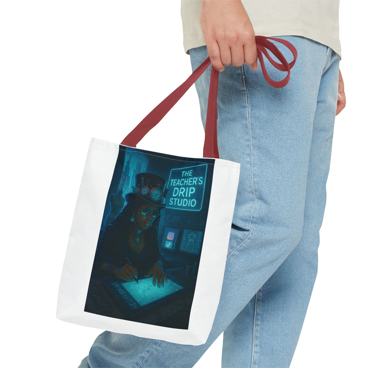 Teacher's Drip Studio Tote Bag — Cool Gothic Art AOP Tote