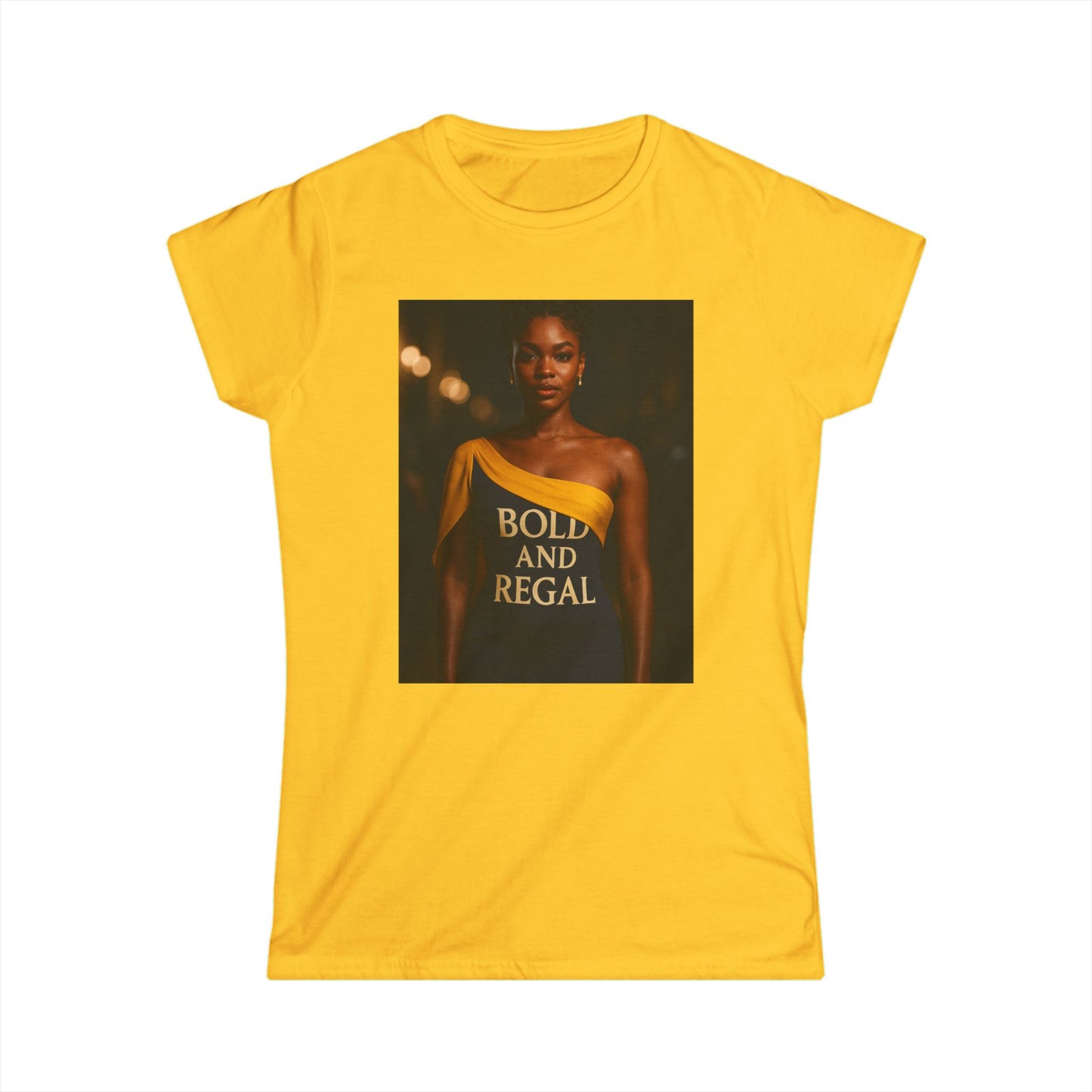 Bold and Regal portrait tee | Progress Over Perfection back print T-Shirt