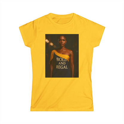 Bold and Regal portrait tee | Progress Over Perfection back print T-Shirt