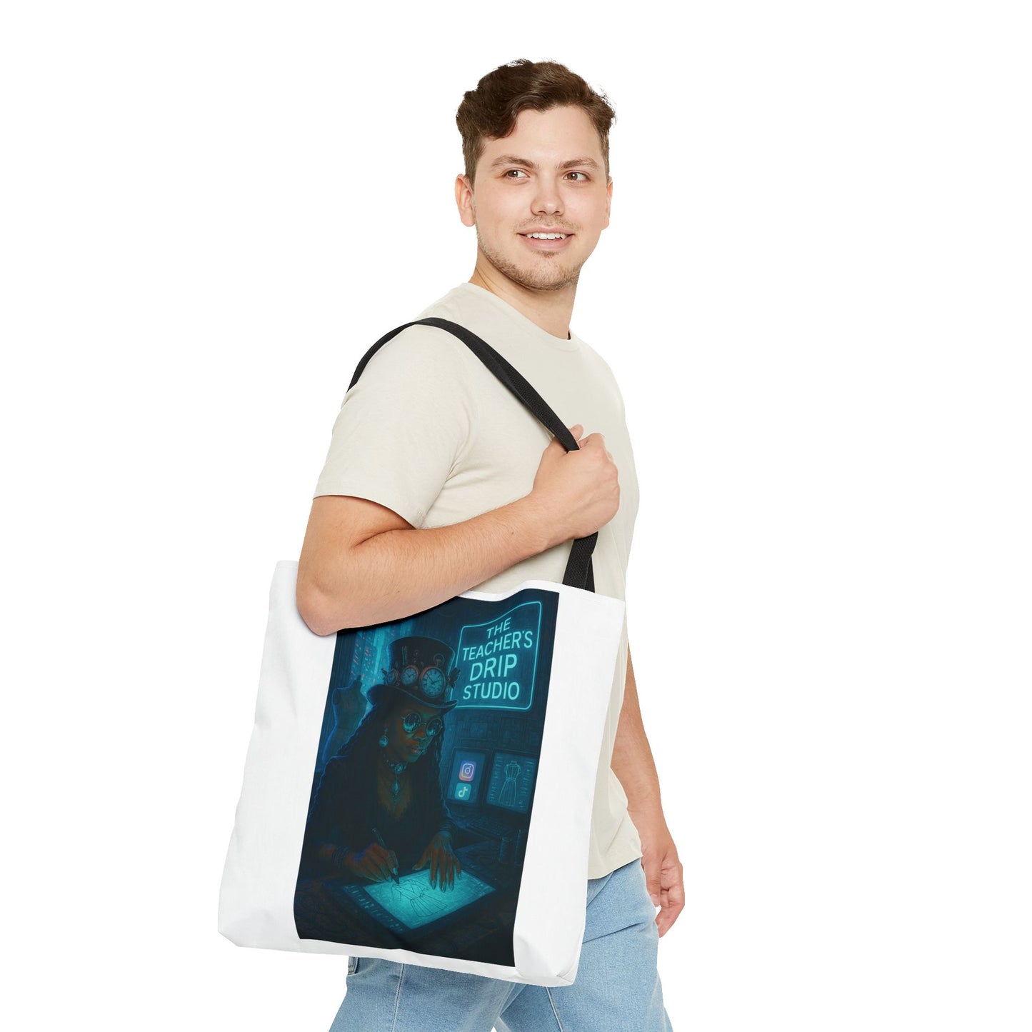 Teacher's Drip Studio Tote Bag — Cool Gothic Art AOP Tote
