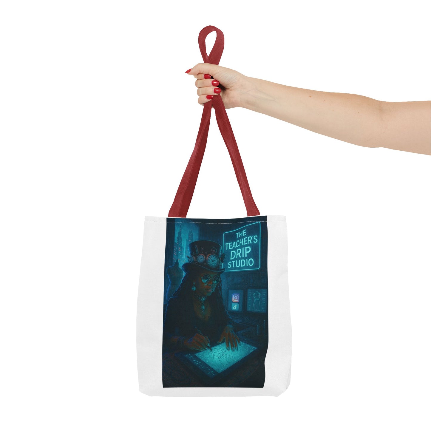 Teacher's Drip Studio Tote Bag — Cool Gothic Art AOP Tote