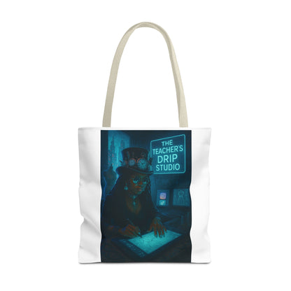 Teacher's Drip Studio Tote Bag — Cool Gothic Art AOP Tote
