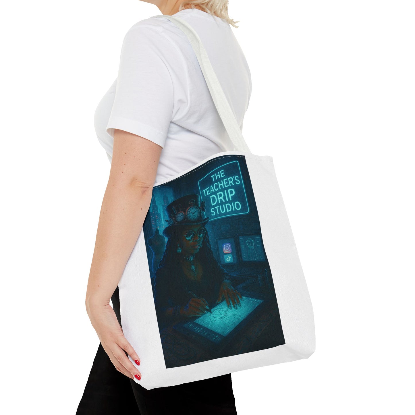 Teacher's Drip Studio Tote Bag — Cool Gothic Art AOP Tote
