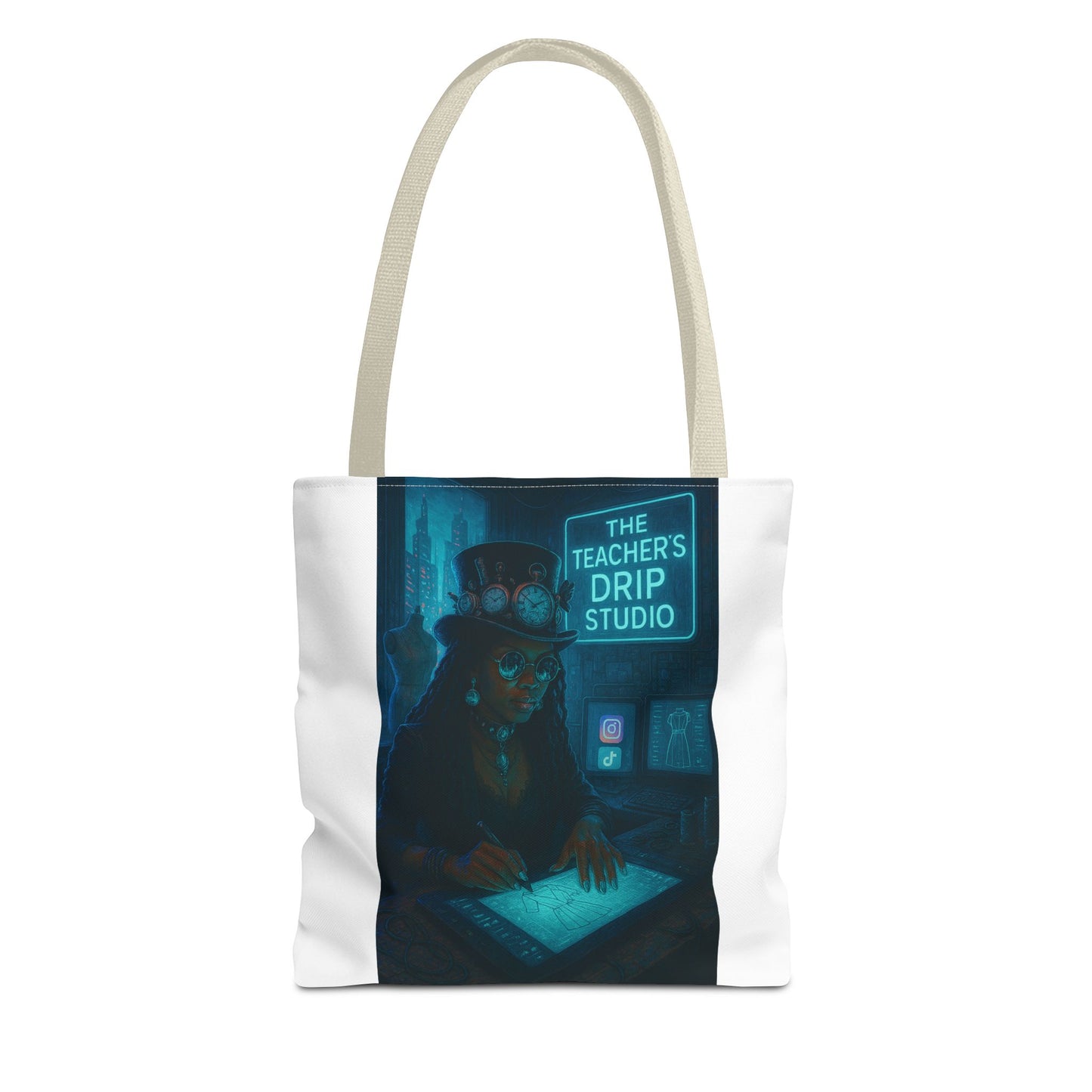 Teacher's Drip Studio Tote Bag — Cool Gothic Art AOP Tote