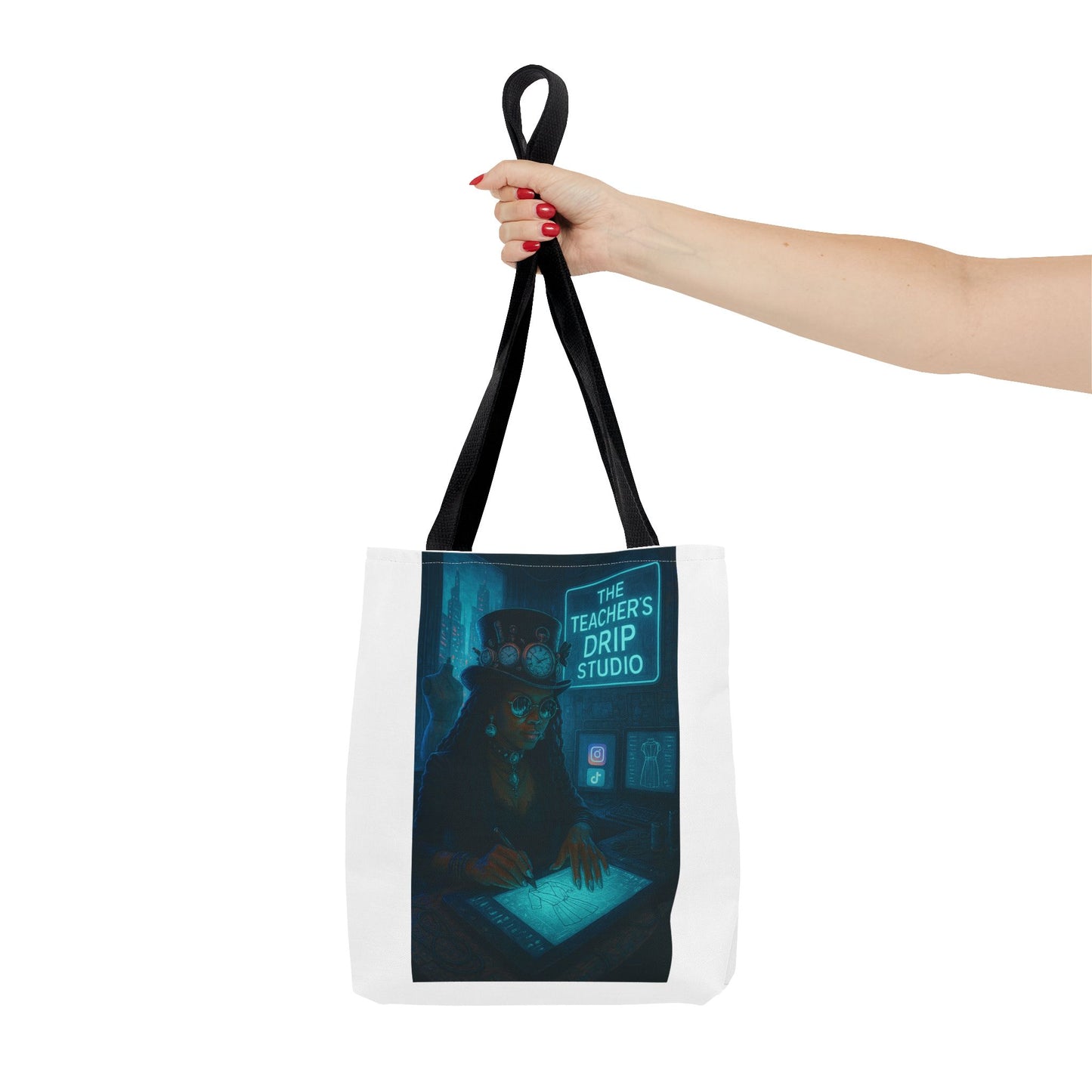 Teacher's Drip Studio Tote Bag — Cool Gothic Art AOP Tote