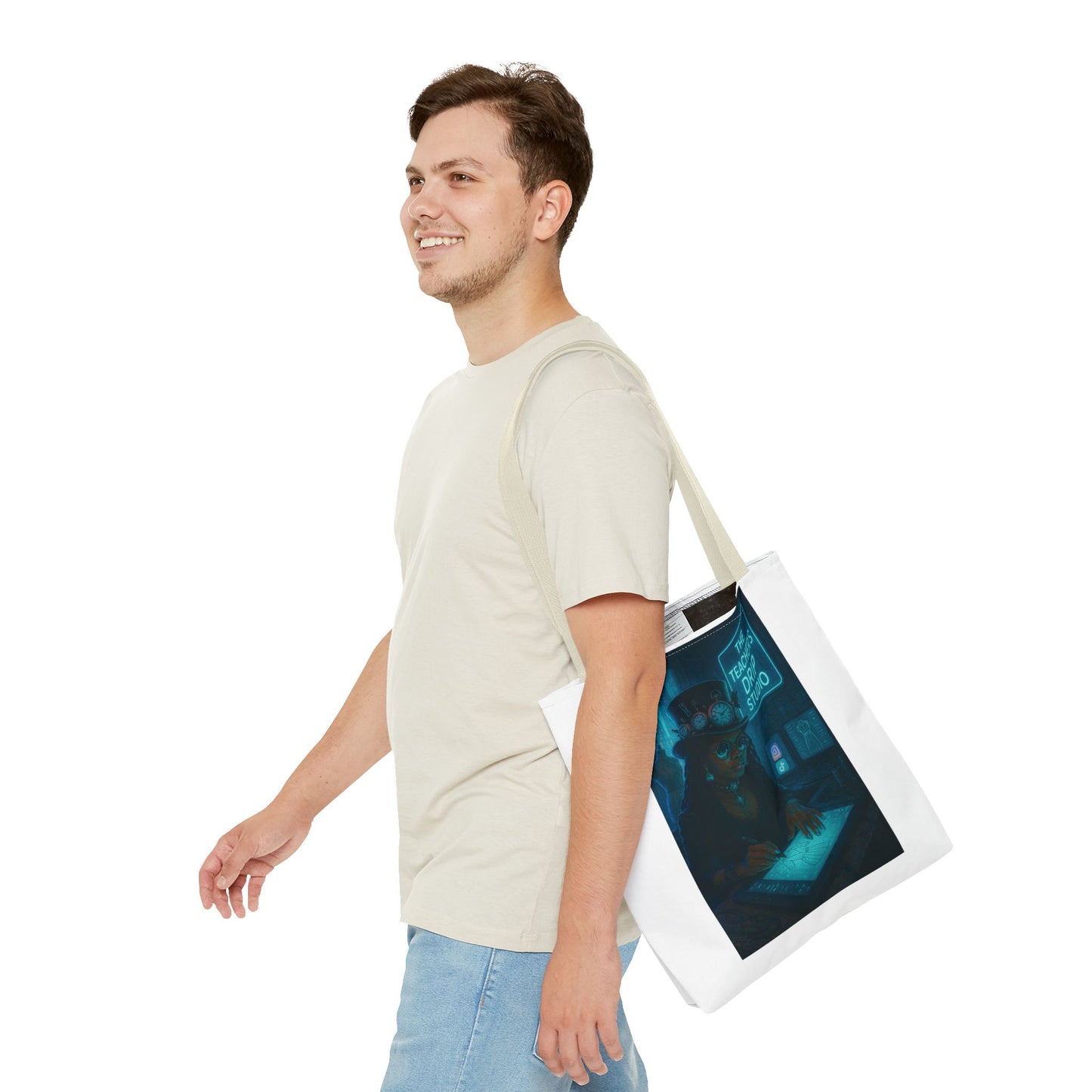 Teacher's Drip Studio Tote Bag — Cool Gothic Art AOP Tote