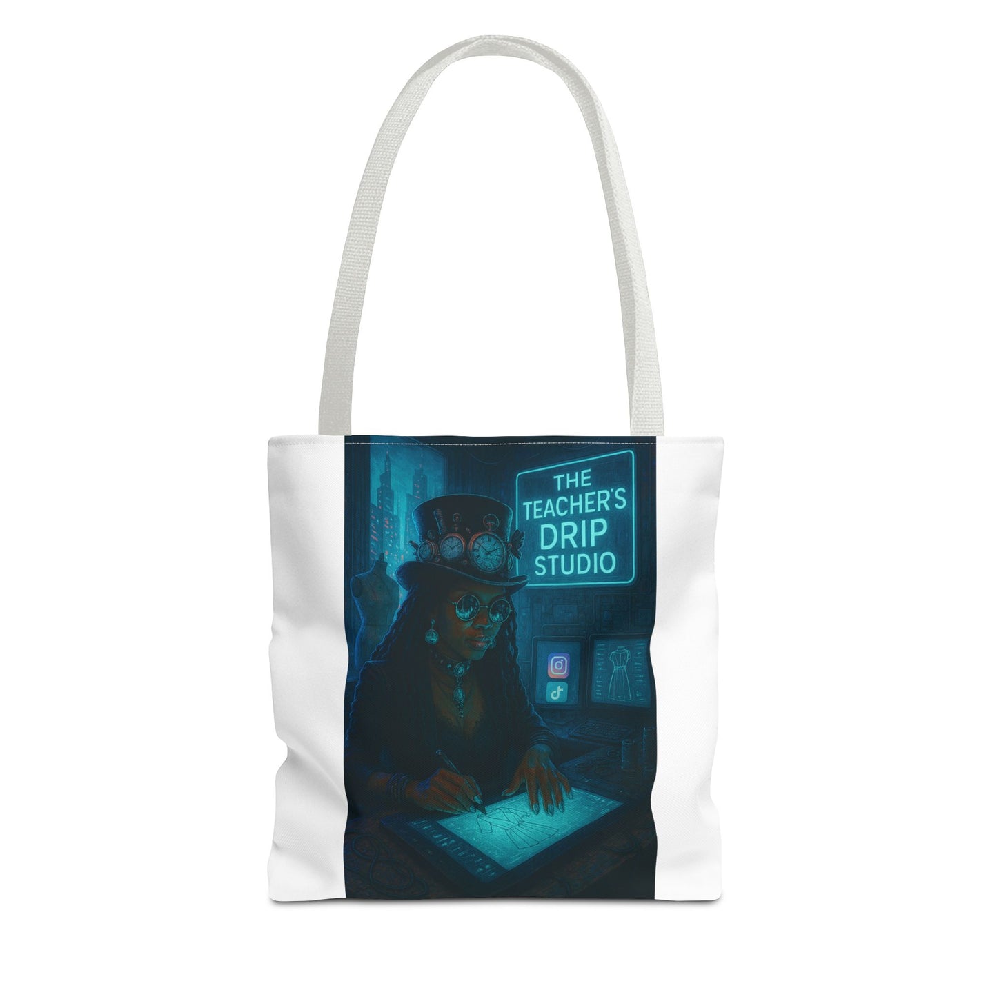 Teacher's Drip Studio Tote Bag — Cool Gothic Art AOP Tote