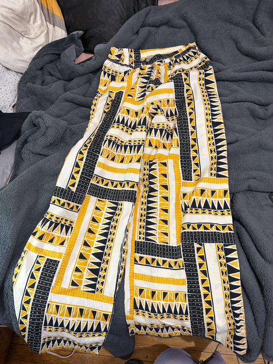 Geometric print pants