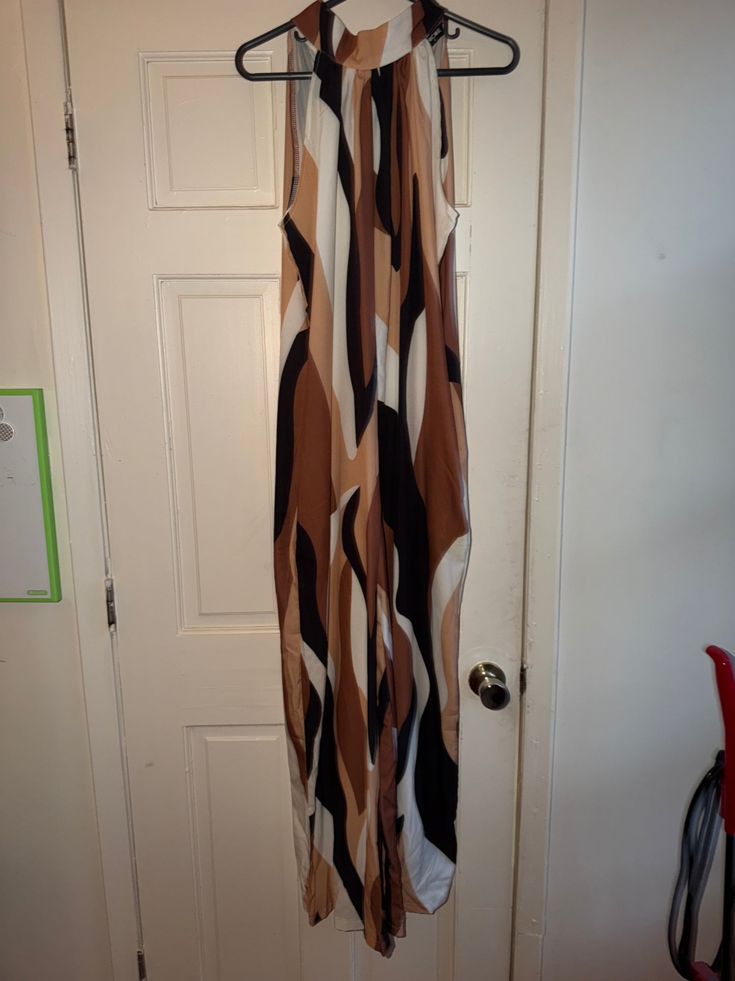 Brown,Black and Beige Romper