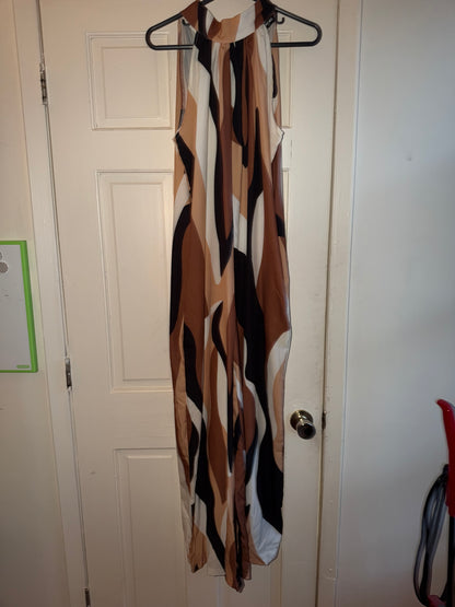 Brown,Black and Beige Romper
