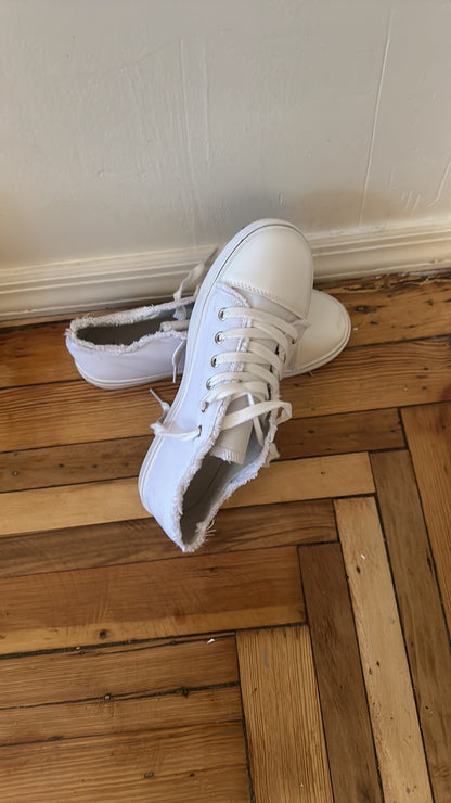 All white Sneakers